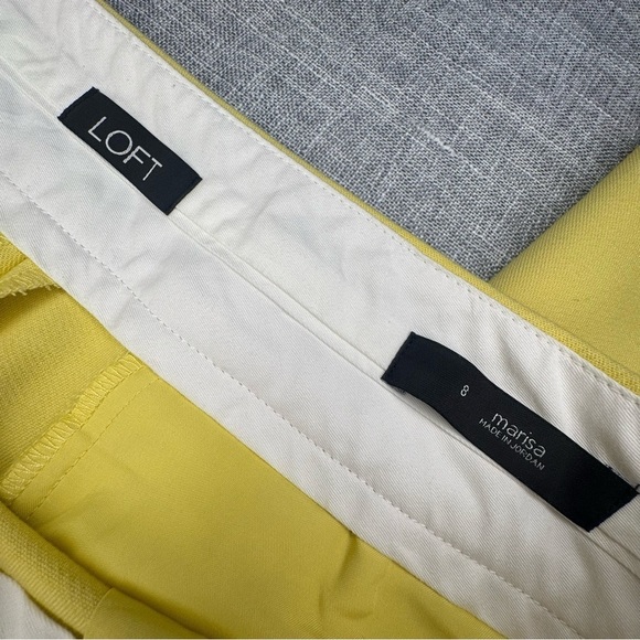 LOFT Marisa Skinny Ankle Dress Pants Buttercream Yellow Size 8 - Picture 11 of 12